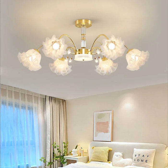 Originality Flower Ceiling Lamp for Living Room Chandelier Modern Bedroom Restaurant New Simplicity Indoor Decorate Luminaires