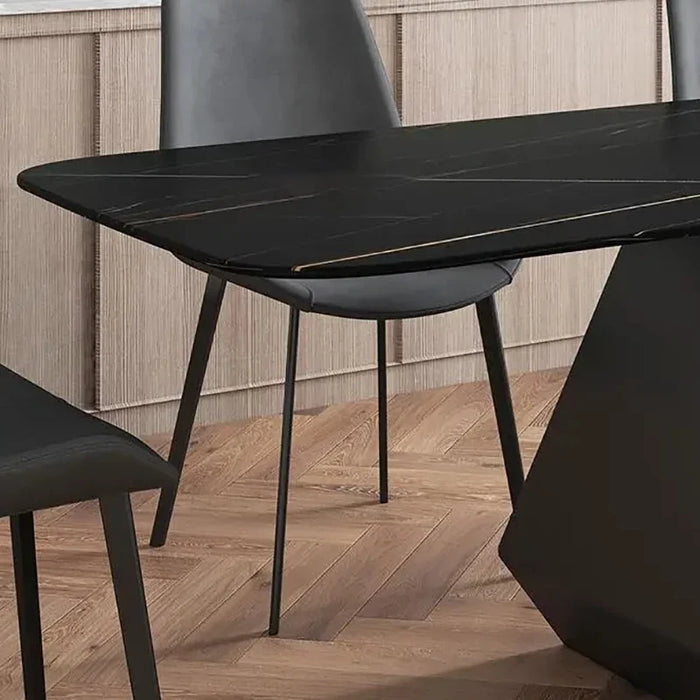 Italian Minimalist Dining Table Rock Board Modern Light Luxury Black Kitchen Table Indoor Living Room Meubles Home Furniture