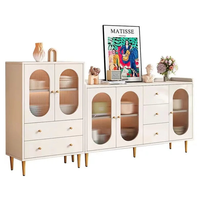 Shelves Wood Sideboard White Storage Accent Drawers Dining Dish Corner Console Sideboard Apartment Mobile Cucina Furniture HDH