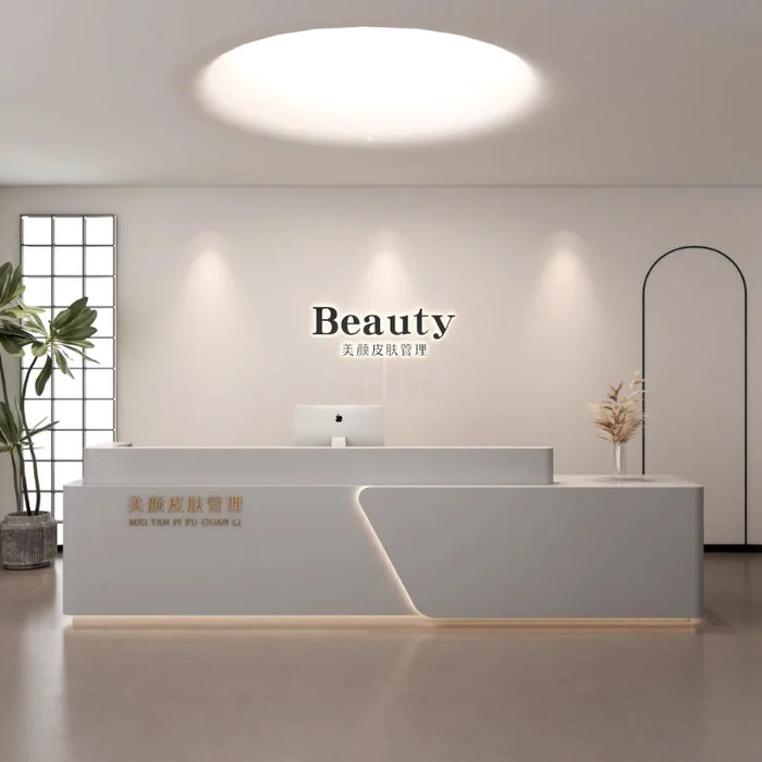 Counter Reception Desk Salon Vanity Rostrum Luxury Service Desk Coffee Checkout Podiums Scrivania Per Cameretta Wood Furniture