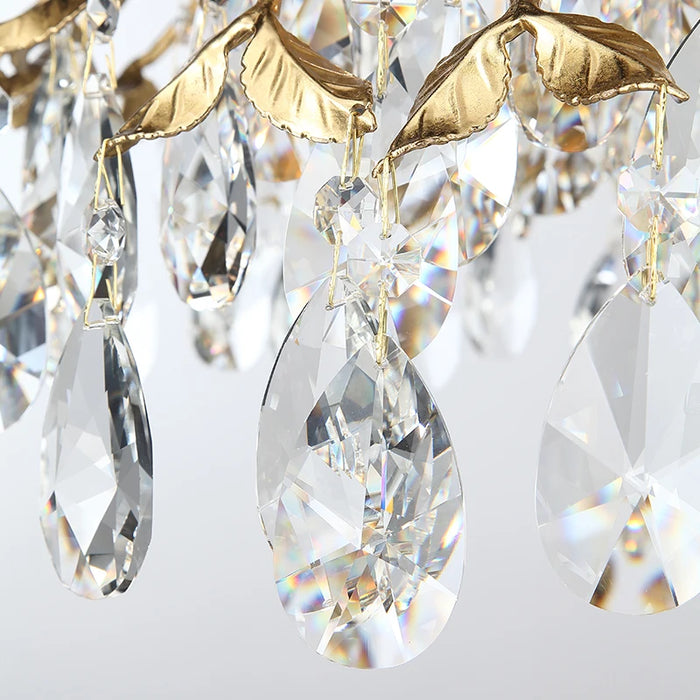 Creative Modern Branches Crystal Chandelier Restaurant Living Room Dining Table Gold Leaf Luxury Decoration Pendant Light