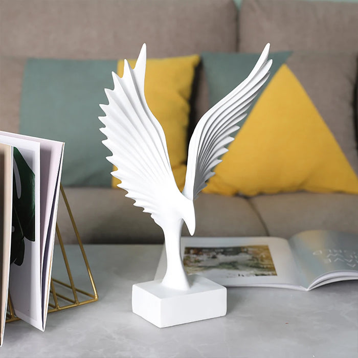 Ornaments Decoration Living Room Angel Wings Golden Dapeng Spreads Its Wings Figurines For Interior Home Feng Shui Art Statuette