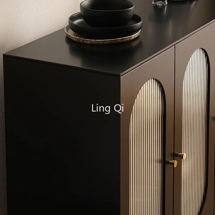 Decorated Locker Sideboard Showcase Black Space Saving Shelves Display Cabinet Modern Nordic Muebles De Cocina Bedroom Furniture