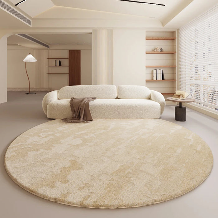 Cream Style Carpets for Living Room Fluffy Soft Bedroom Decor Round Carpet Minimalist Bedside Plush Rug Large Area Thicken Mat