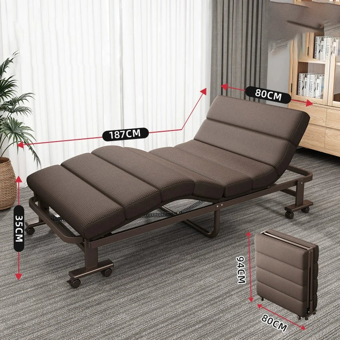 Single Folding Patio Beds Multifunctional Adjustable Spa Metal Beds Space Saving Cheap Cama Dobravel Portatil Home Furnitures