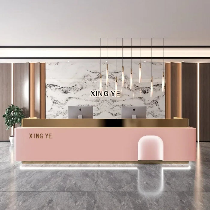 Counter Bar Shop Reception Desk Beauty Salon Stand Conference Luxury Reception Desk Modern Information Recepcja Store Furniture