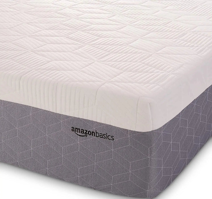 Cooling Gel-Infused Medium-Firm Memory Foam Mattress, CertiPUR-US Certified - Queen Size 12 Inch White/Gray bedroom furniture