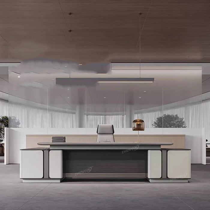 Corner Drawers Office Desks Executive Reception Luxury Modern Desks Storage Desktop Work bureau meuble Office Furniture WJ25XP