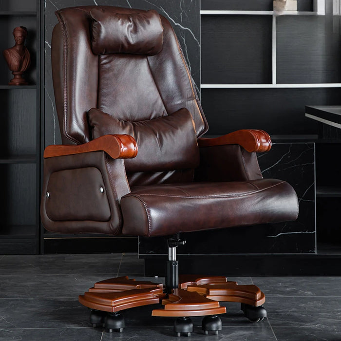 Study Leather Office Chair Living Room Salon Cushion Stools Office Chair Accent Mobile Sillas De Escritorio Luxury Furniture