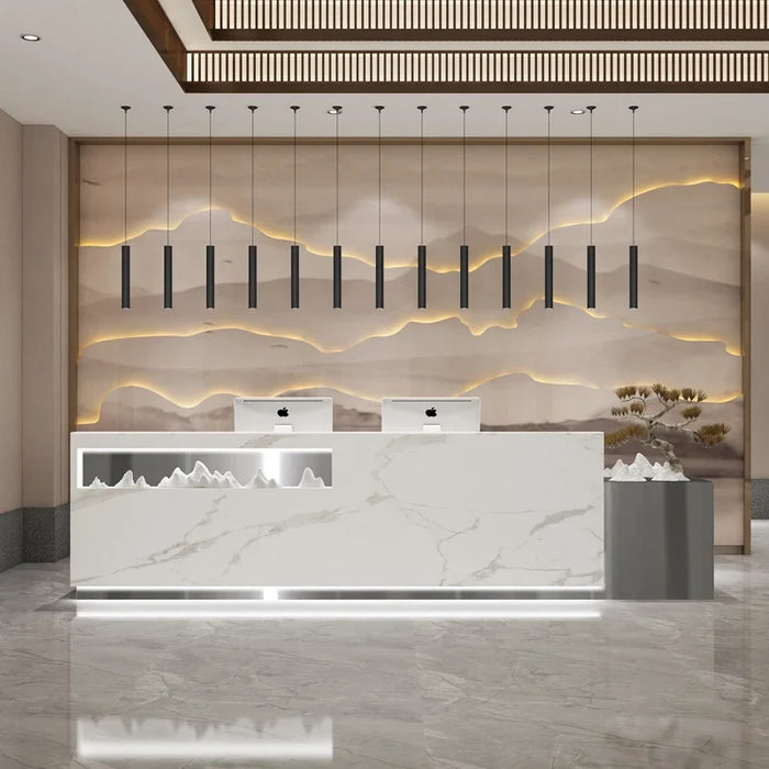 Service Modern Reception Desks Cashier Podium Futuristic Restaurant Reception Desks Standing Escritorio Gamer Salon Furniture