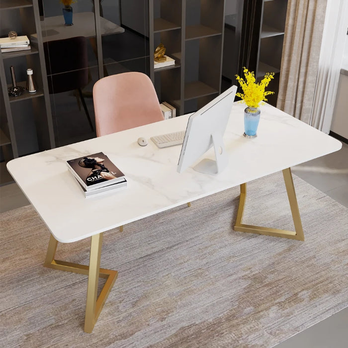 Italian Slate Office Desk Write Workbench Simplicity Luxury Office Desk Home Reception Executive Escritorio Furniture QF50OD