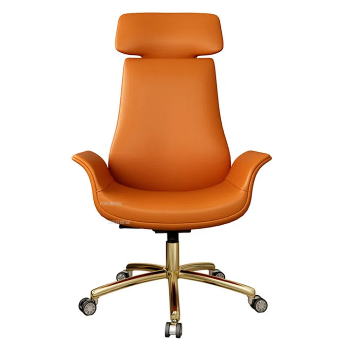 Italian Light Luxury Leather Office Chairs Modern Nordic Computer Chair Lift Swivel Chair Backrest Gaming Chair Office Furniture