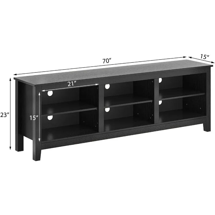 Panana TV Stand Moden 6 Cubby TV Stand for 75 inch TV Farmhouse Television Stands Entertainment Center Media Stand