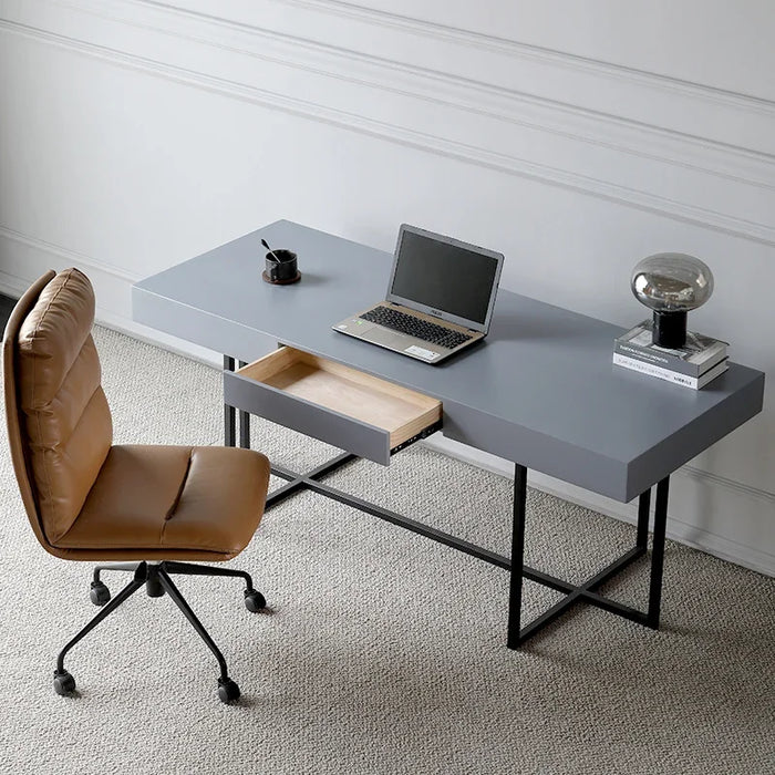 Italian light luxury minimalist office desk household writing desk designer computer desk simple modern study writing