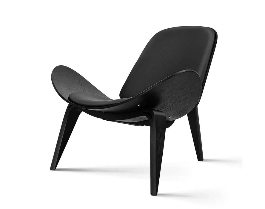 Recliner Chair Replica Black Wood Lounge Shell Chair Single Sofa Airplane Chair For Living Room Bedroom Furniture