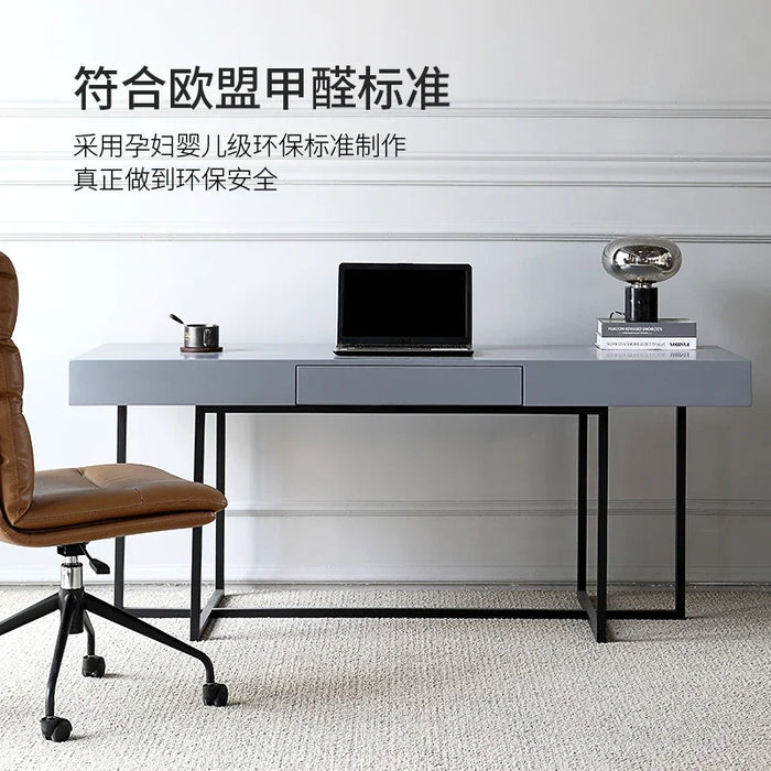 Italian light luxury minimalist office desk household writing desk designer computer desk simple modern study writing
