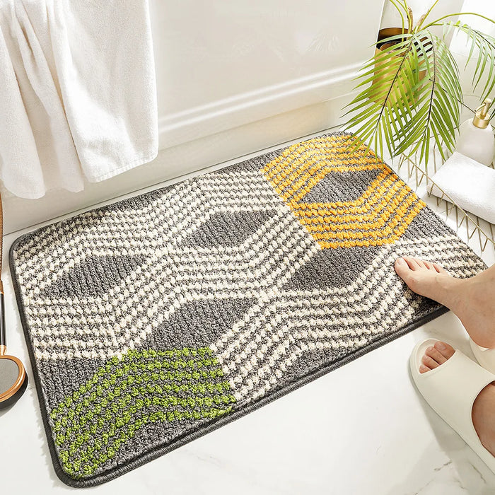 Simple Fresh Bathroom Door Absorbent Carpet