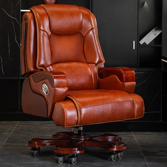 Study Leather Office Chair Living Room Salon Cushion Stools Office Chair Accent Mobile Sillas De Escritorio Luxury Furniture