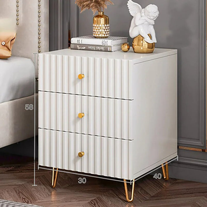 Simple Nordic Nightstand Modern White Trendy Drawers Bedside Table Space Saving Black Mesita De Noche Minimalist Furniture
