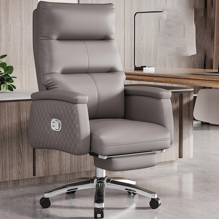 Cushion Swivel Office Chair Leather Waiting Ergonomic Nordic Armchairs Working Foot Rest Cadeira Presidente Office Furniture