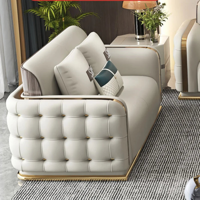 Single person 2 seats Three people Four people tea table Corner table TV cabinet Italian luxury leather sofa villa large family