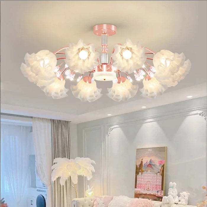 Originality Flower Ceiling Lamp for Living Room Chandelier Modern Bedroom Restaurant New Simplicity Indoor Decorate Luminaires
