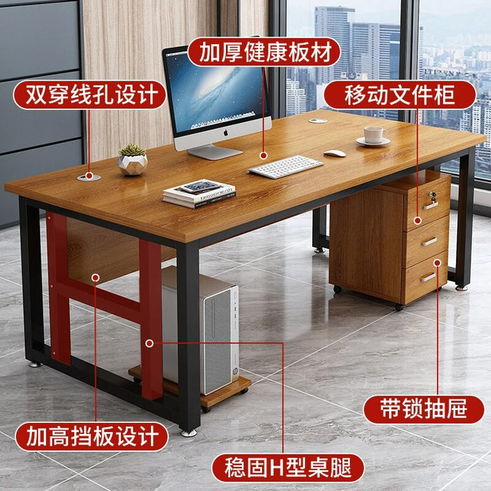 Boss Household Office Desks Combination Staff Modern Simplicity Office Desks Computer Bureau Meuble Working Equipment QF50OD