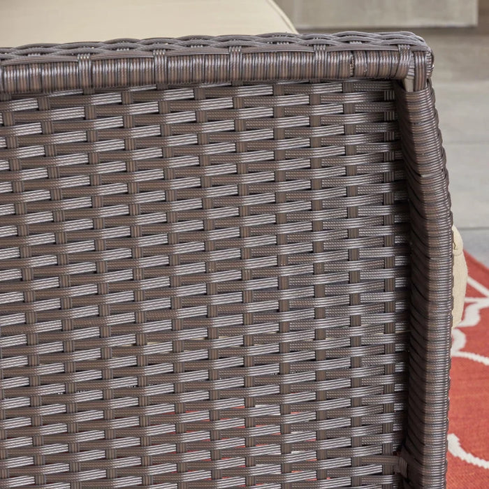 Anton Outdoor Wicker 3 Seater Sofa with Cushion, Brown, Tan outdoor furniture  furniture sofa  patio furniture