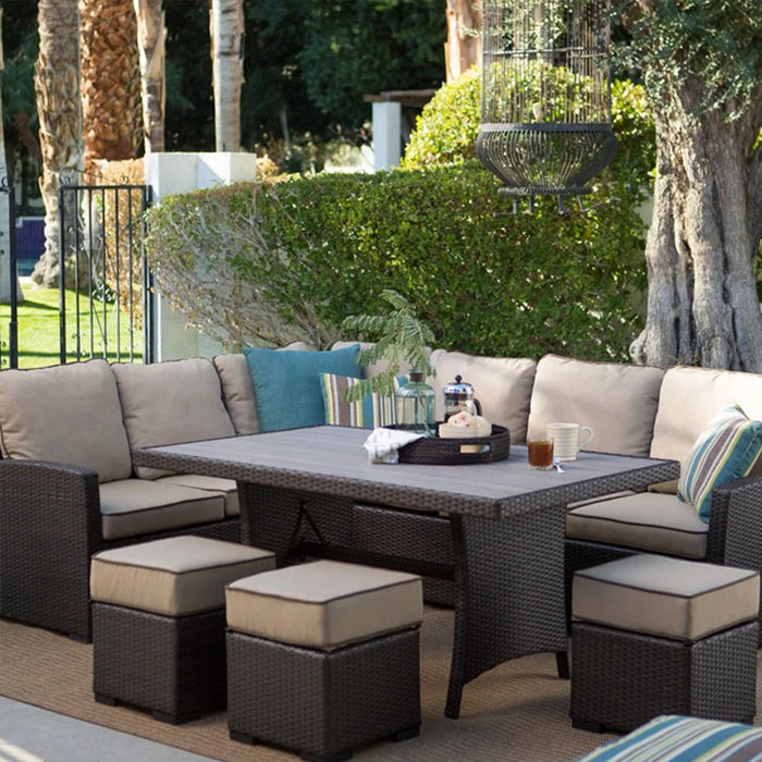 Outdoor rattan chair sofa simple creative L-shaped corner sofa combination furniture
