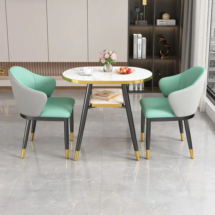 Oval Small Office Dinning Tables Kitchen Chairs Balcony Nordic Dinning Tables Coffee Set Modern Mesa Plegable Home Furniture