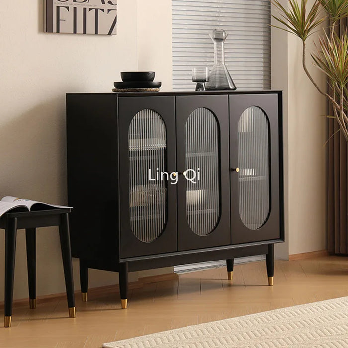 Decorated Locker Sideboard Showcase Black Space Saving Shelves Display Cabinet Modern Nordic Muebles De Cocina Bedroom Furniture