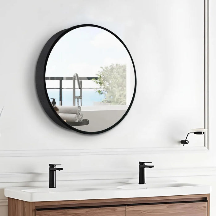 Shelf for Bathroom Organizer and Storage 24x24 Inch Black Bathroom Round Medicine Cabinet With Mirror Accessories Accessory Home