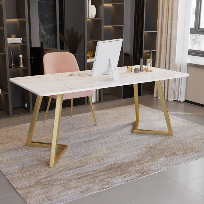 Italian Slate Office Desk Write Workbench Simplicity Luxury Office Desk Home Reception Executive Escritorio Furniture QF50OD