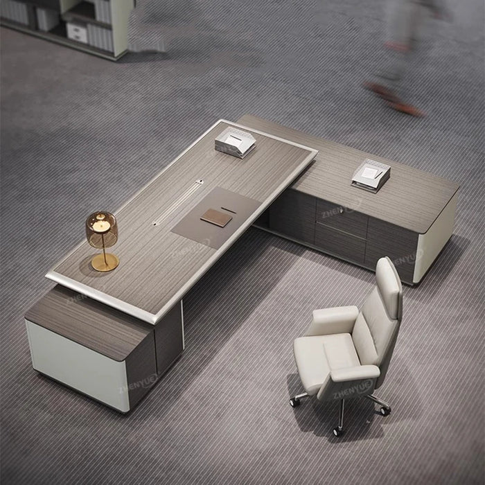 Corner Drawers Office Desks Executive Reception Luxury Modern Desks Storage Desktop Work bureau meuble Office Furniture WJ25XP