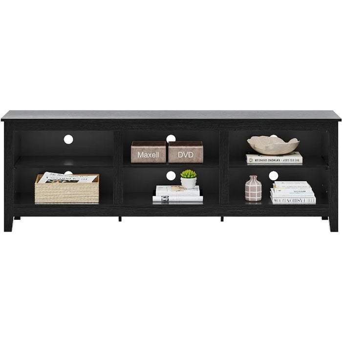 Panana TV Stand Moden 6 Cubby TV Stand for 75 inch TV Farmhouse Television Stands Entertainment Center Media Stand