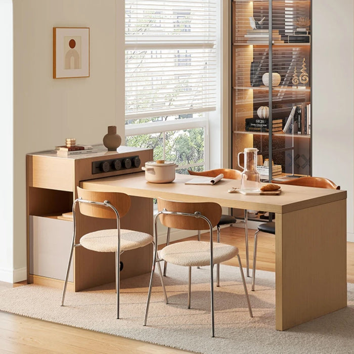 Simple Nordic Dining Tables Retro Wooden Extendable Design Living Room Table Luxury Japanese Esstische Kitchen Furniture YX50CZ