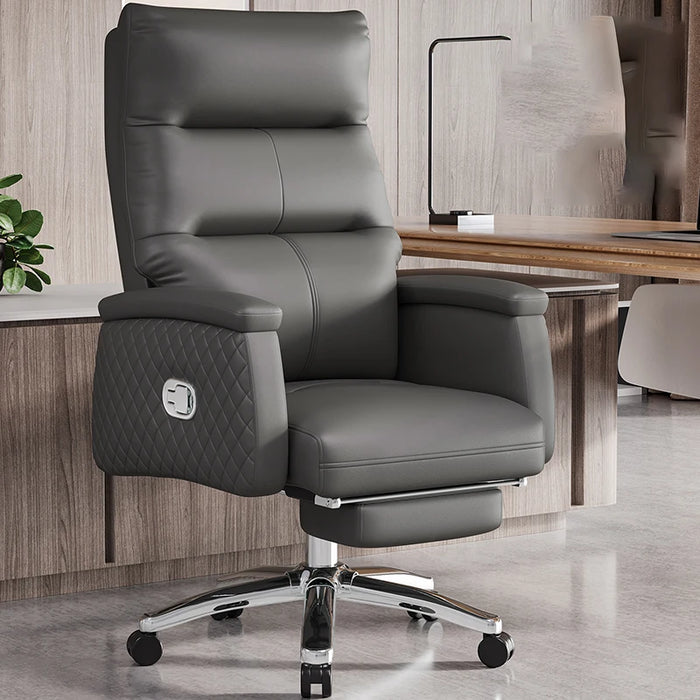 Cushion Swivel Office Chair Leather Waiting Ergonomic Nordic Armchairs Working Foot Rest Cadeira Presidente Office Furniture