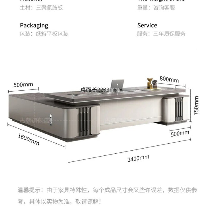 Corner Organizer Office Desk Computer Study Luxury Conference Reception Desk Executive Modern Mesa Escritorio Desk Furniture