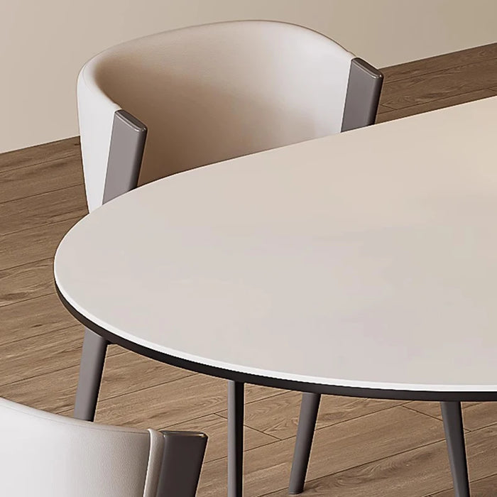 Oval Small Apartmen Dining Table White Restaurant Modern Nordic Coffee Tables Center Entryway Mesas De Comedor Kitchen Furniture