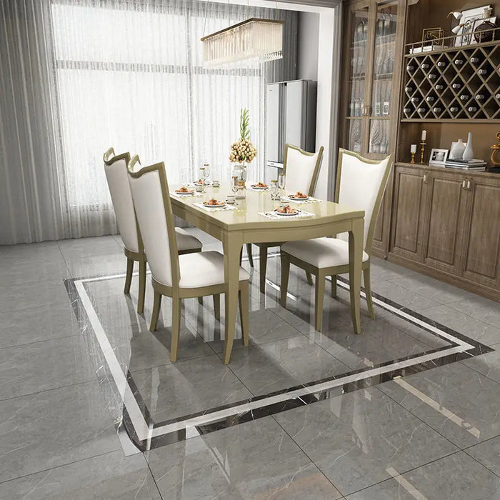 Simple American light luxury solid wood dining table, rectangular dining table and chair furniture