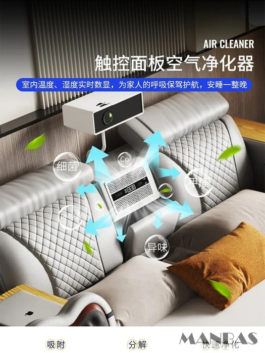 MINGDIBAO Tech Smart Bed - the Ultimate Multifunctional Bedframe with Genuine Leather, Massage, Speaker, Projector, Air Purifier
