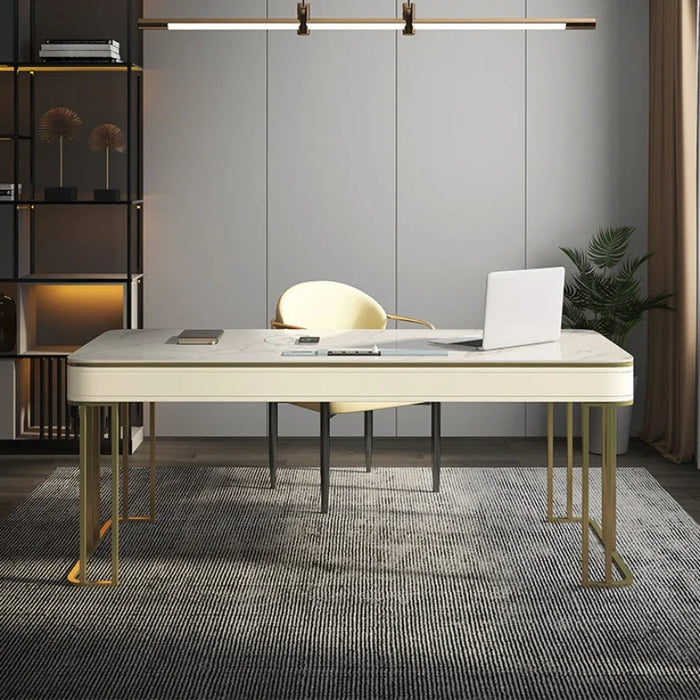 Italian Light Luxury Office Desk Slate Bedroom Household Computer Cosmetology Office Desk Bureau Meuble Working Equipment QF50OD