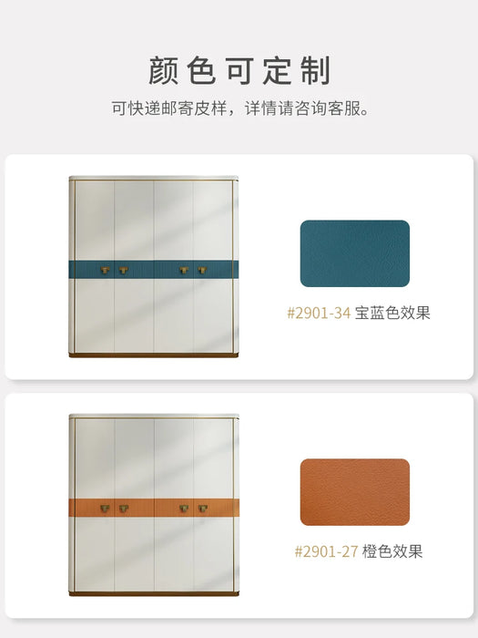 Italian-style light luxury wardrobe, home post-modern, four-door and two-door storage, ins main high-end