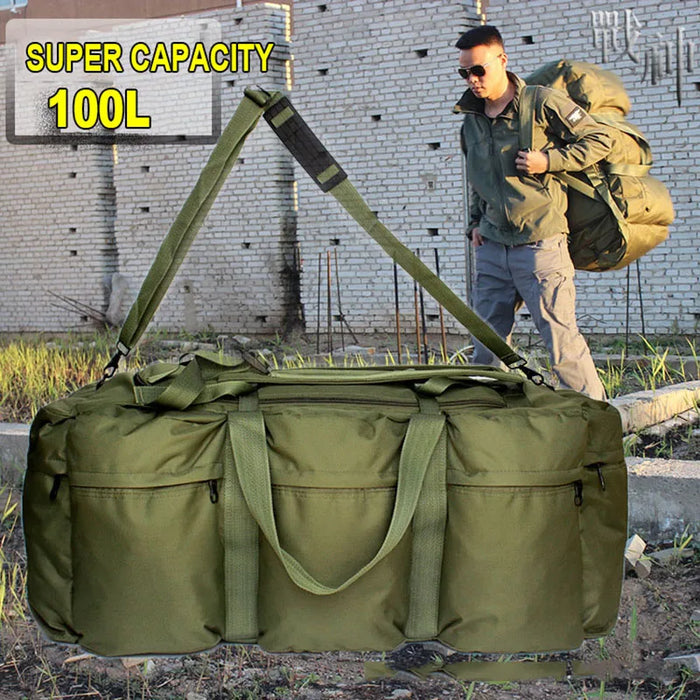 Outdoor Camping Hiking Bag 100L Super Capacity Travel Luggage Bag Men Military Backpack Tactical Pack Sports Storage Bag