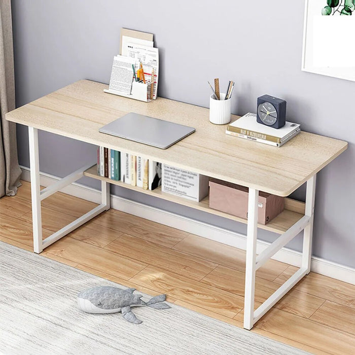 MinimalismBedroom Desk Table With Bold Steel Frame Board For A Computer Living Room Learning Household Office Modern Furniture