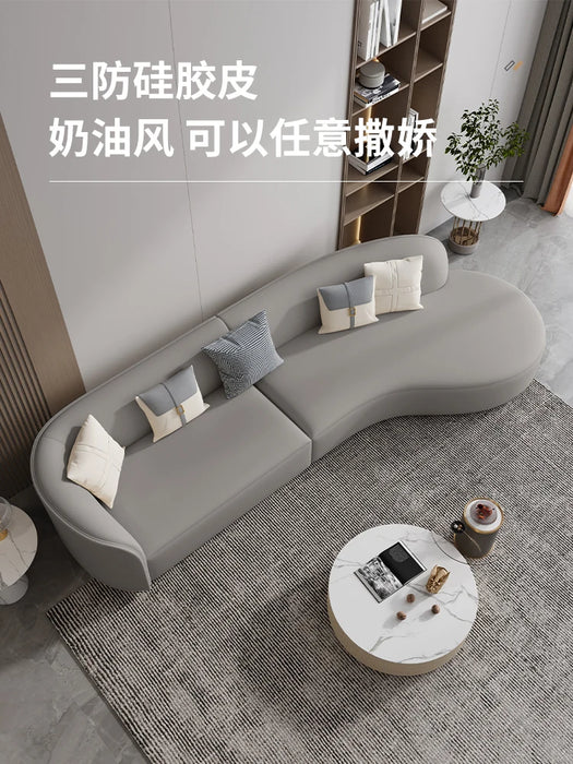 Silicone skin cream wind art fashion sofa living room small apartment minimalist moon arc
