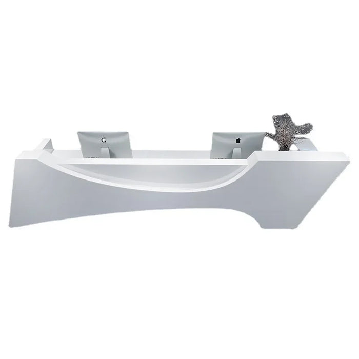 Simple Desk at the Front Desk Special-Shaped Reception White Welcome Desk Lobby Bar
