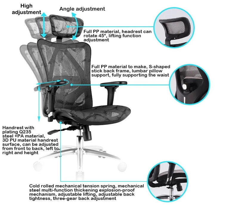 Customized Mesh Swivel Revolving Ergonom Ergonomic Chaises De Bureau Manager Office Chair For Office