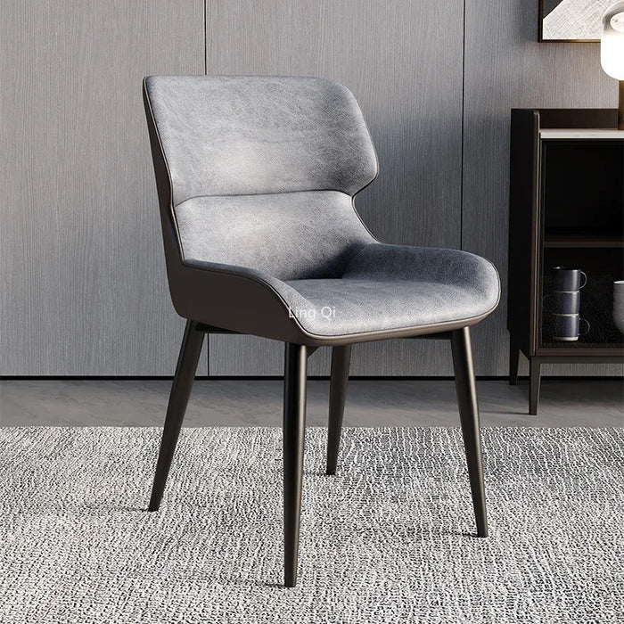 Orange Modern Luxury Dining Chairs Metal Bedroom Garden Nail Leather Chair Desk Balcony Sillas De Comedor Living Room Furniture