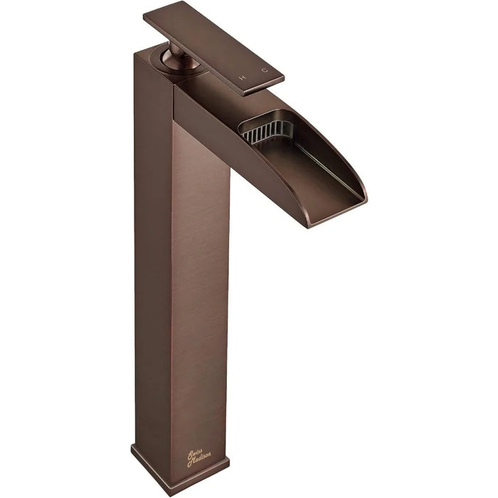 Single Hole, Single-Handle, High Arc Waterfall, Bathroom Faucet in Oil Rubbed Bronze